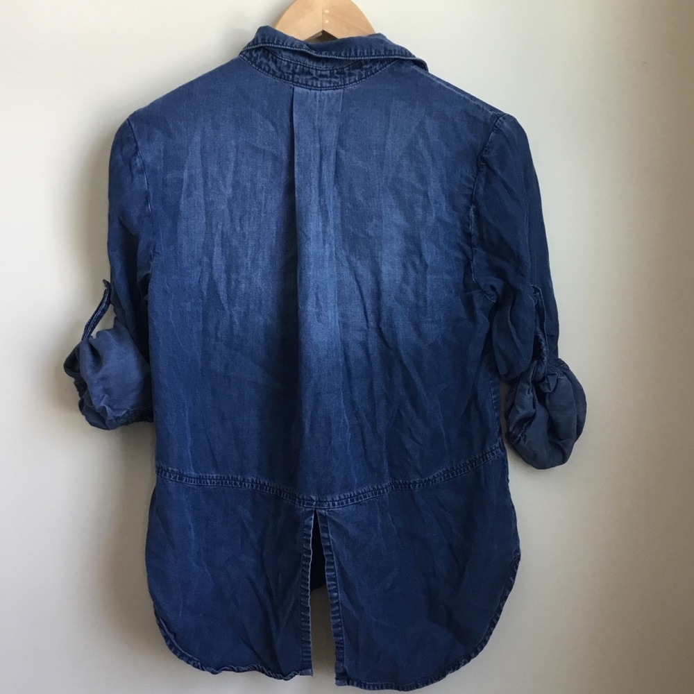 Cloth & Stone Chambray Split Hem Button Down Shirt - image 7
